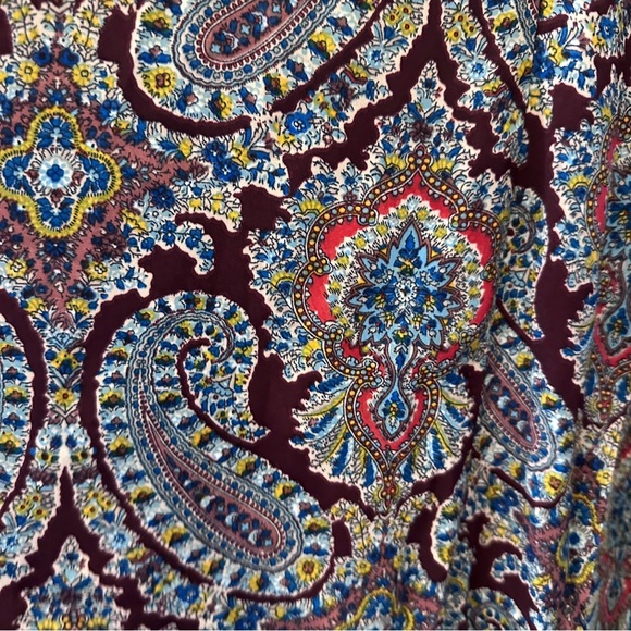 Xhilaration Paisley Print Open-Front Kimono XS/S Boho Lightweight Flowy Colorful - Picture 5 of 6